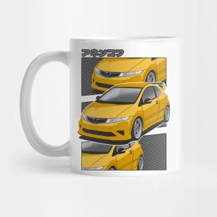 Yellow Honda Civic 5d Mug